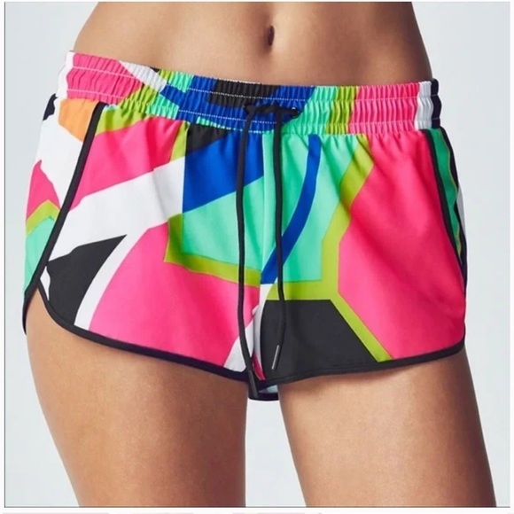 Fabletics Carrie Running Short Color-block Small Color Block 90s Gym workout - Picture 1 of 8